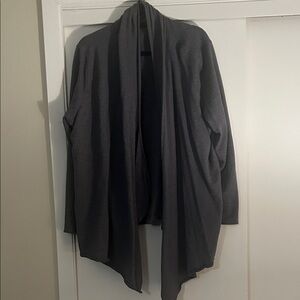 Talbots Charcoal Draped Cardigan
